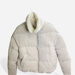 Cisono couderoy puffy cozy coat